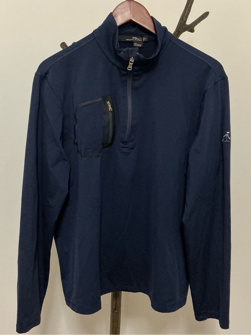 RLX Ralph Lauren Navy Half Zip Golf Performance Pullover